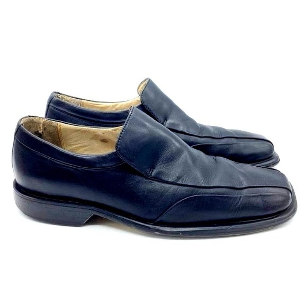 Kenneth Cole New York Take Control Leather Loafers Men 7 Black Formal Shoes